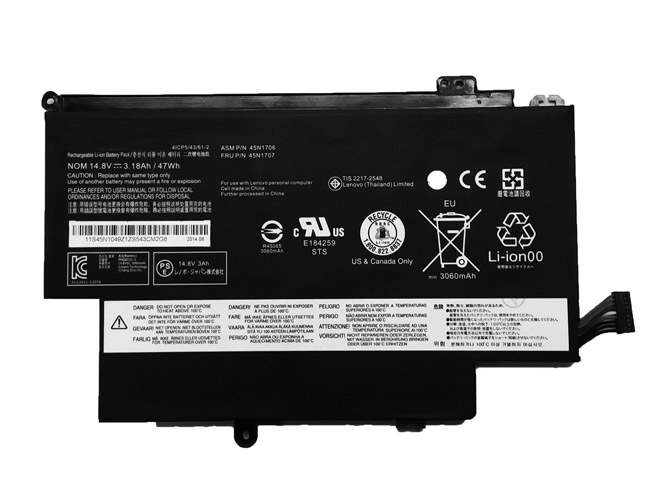 lenovo 45N1704 14.8V 3180mAh/47WH Replacement Battery