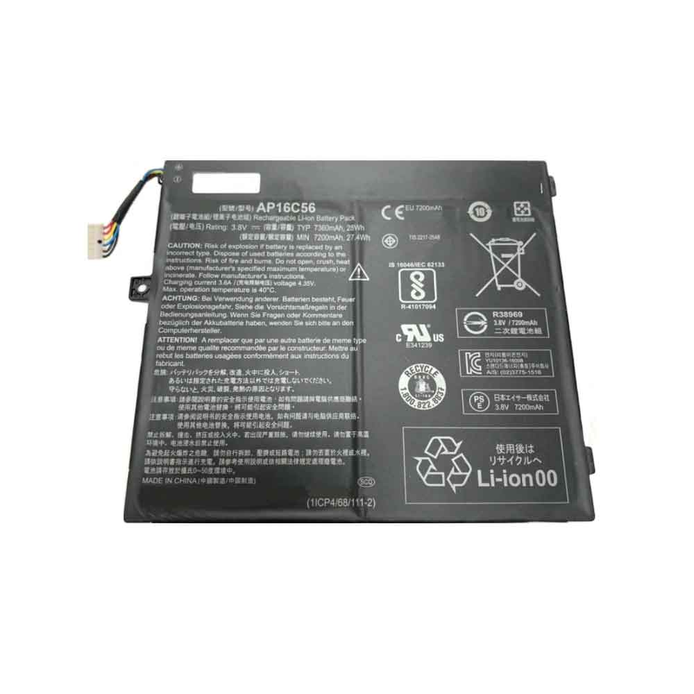 acer AP16C56 3.8V 7200mAh Replacement Battery