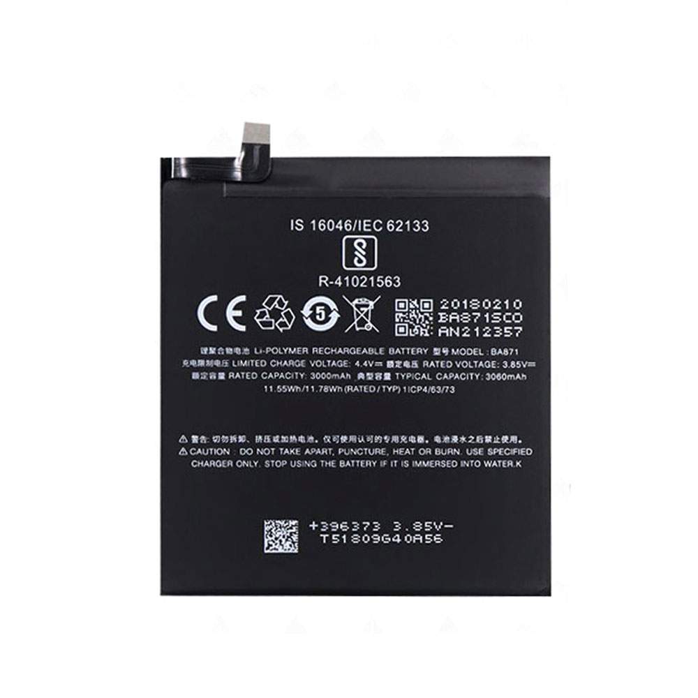 Meizu BA871 3.85V/4.4V 3000mAh/11.55WH Replacement Battery