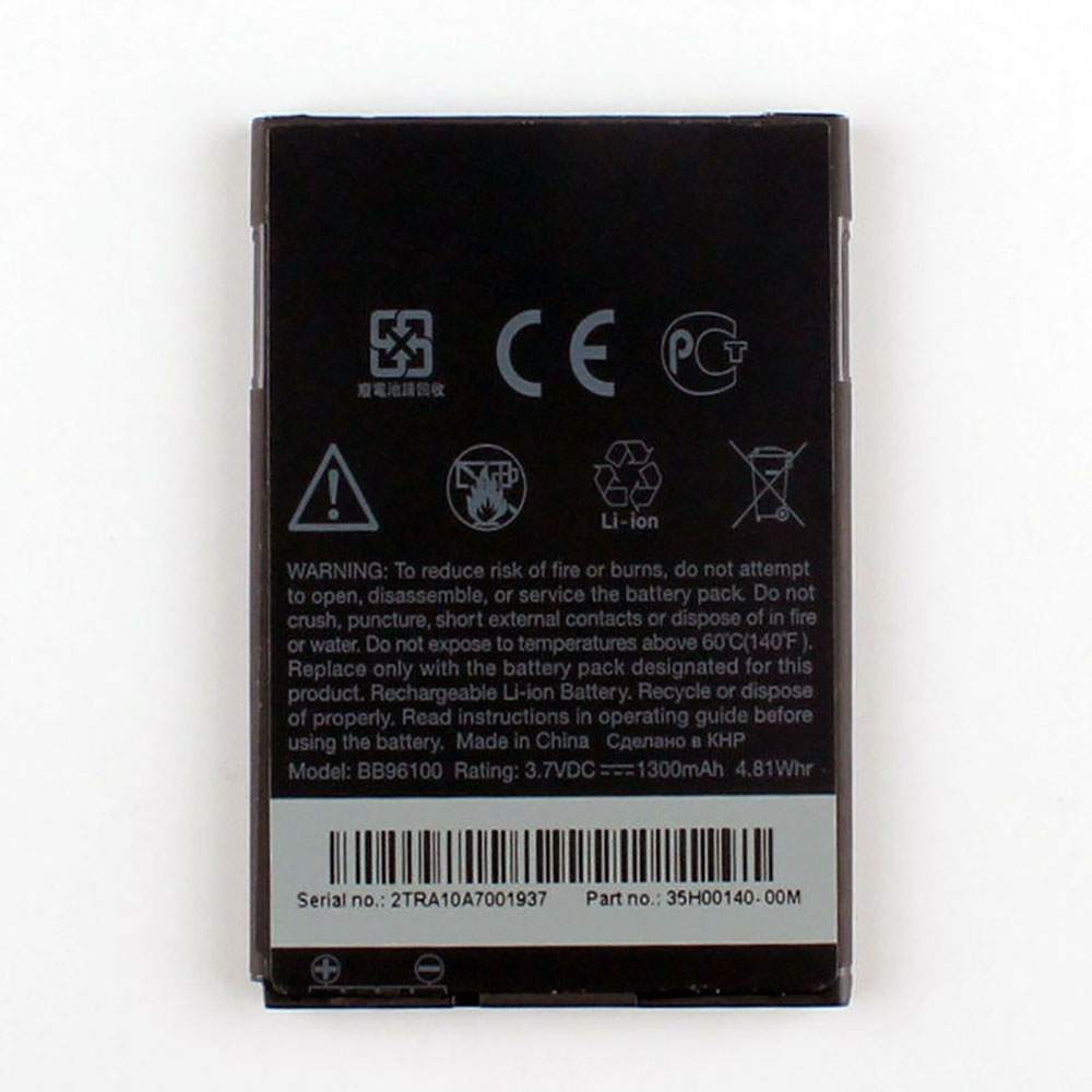HTC BB96100 3.7V 1300mAh/4.81WH Replacement Battery