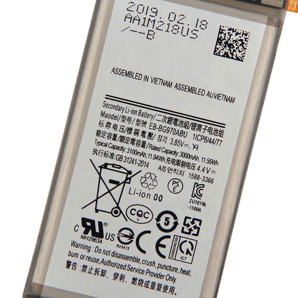 SAMSUNG EB-BG970ABU 3.85V/4.4V 3000mAh/11.55WH Replacement Battery