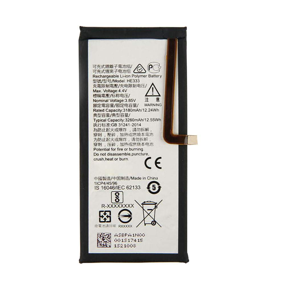 NOKIA HE333 3.85V/4.40V 3180mAh/12.24WH Replacement Battery
