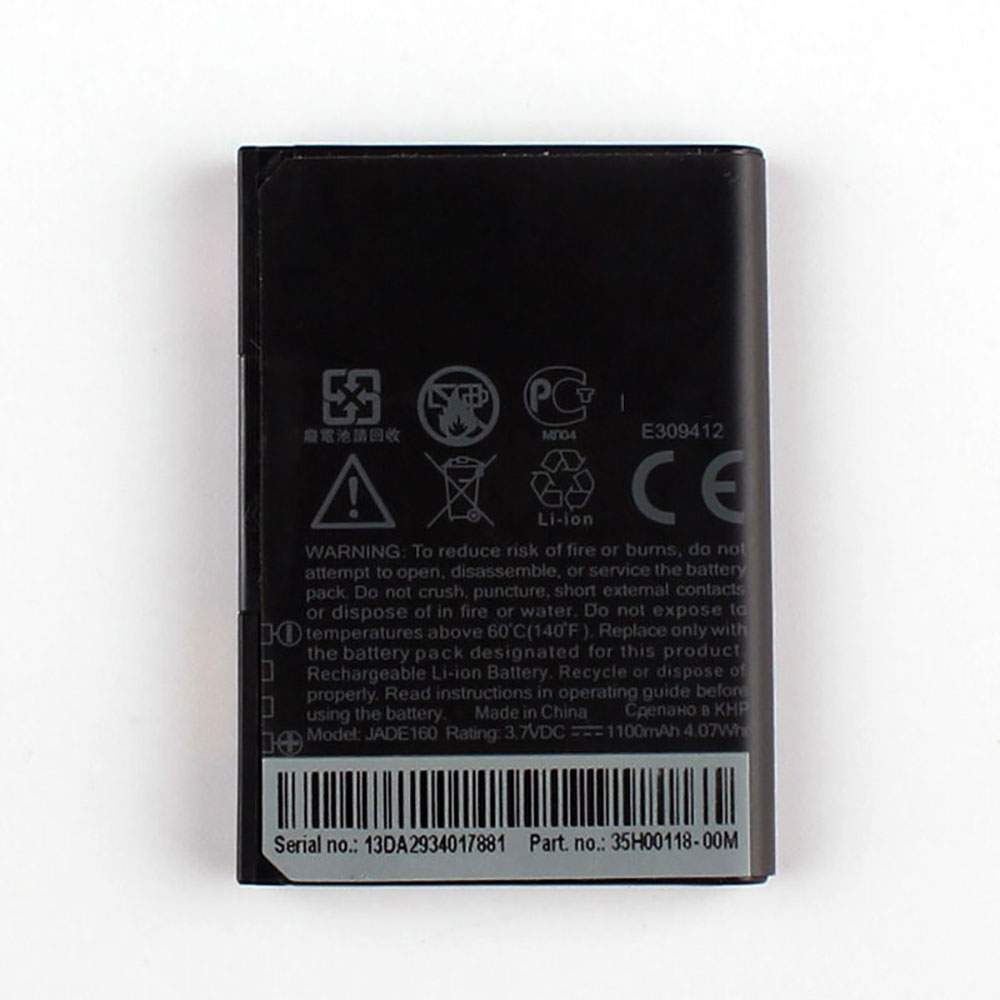 HTC JADE160 3.7V 1100mAh/4.07WH Replacement Battery
