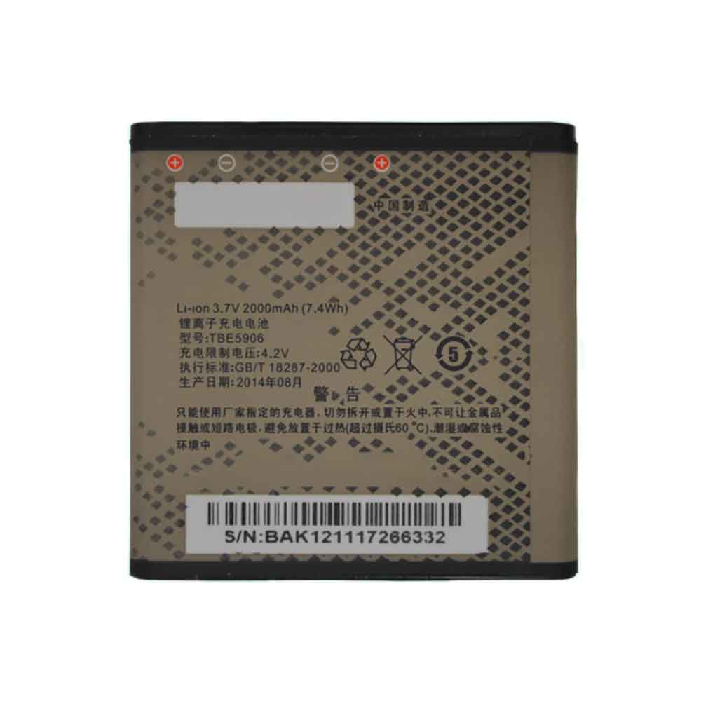 K-Touch TBE5906 3.7V 2000mAh Replacement Battery