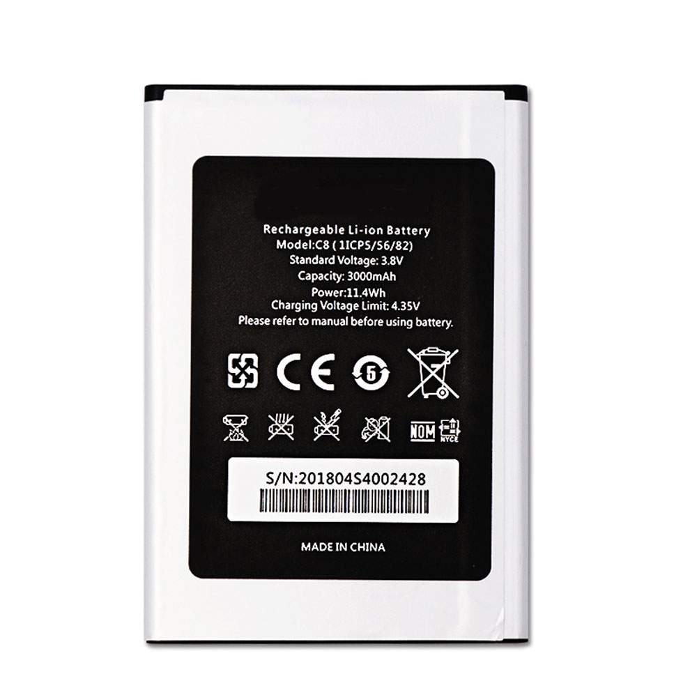 OUKITEL C8 3.8V/4.35V 3000mAh/11.4WH Replacement Battery