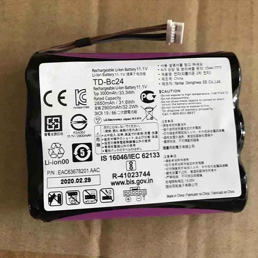 LG TD-Bc24LG 11.1V 3000mAh Replacement Battery