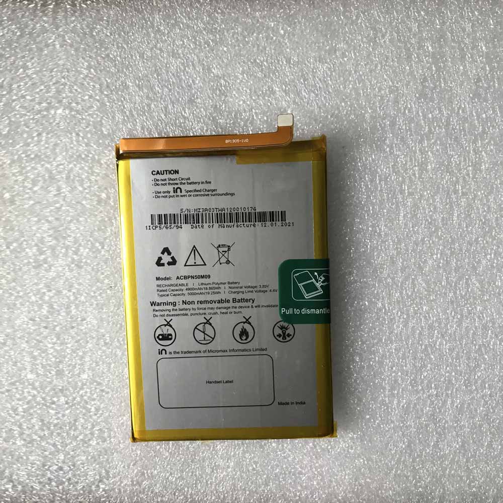 Other ACBPN50M09 3.85V/4.4V 4900mAh/18.865WH Replacement Battery