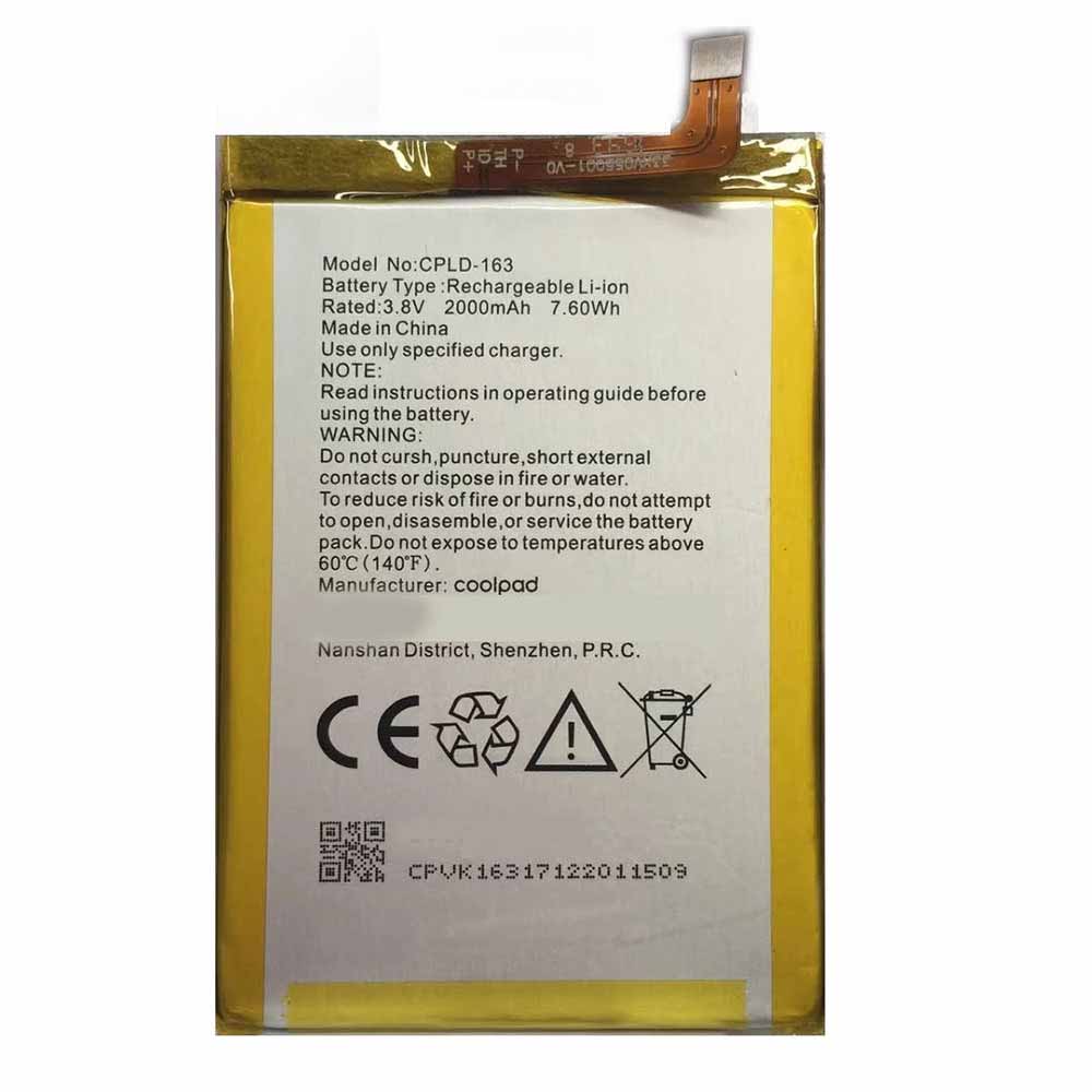 COOLPAD CPLD-163 3.8V/4.35V 2000mAh/7.60WH Replacement Battery