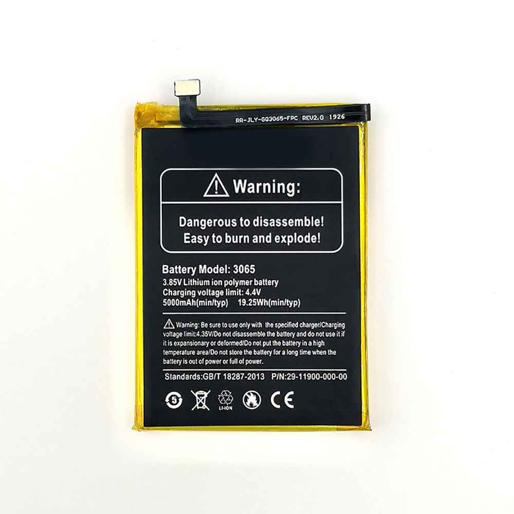 Ulefone 3065 3.85V 4.4V 5000mAh 19.25WH Replacement Battery