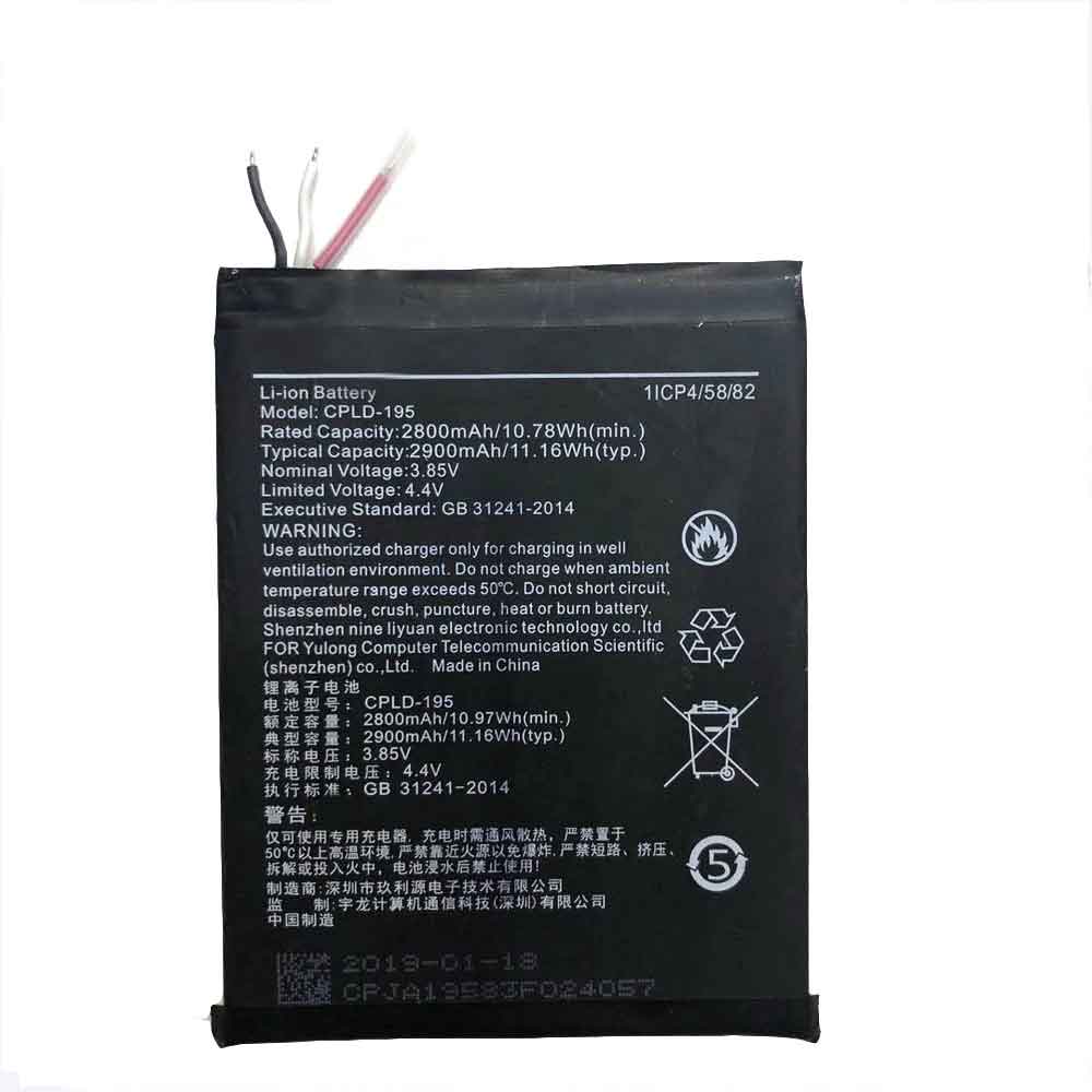 COOLPAD CPLD-195 3.85V 4.40V 2800MAH 10.78WH Replacement Battery
