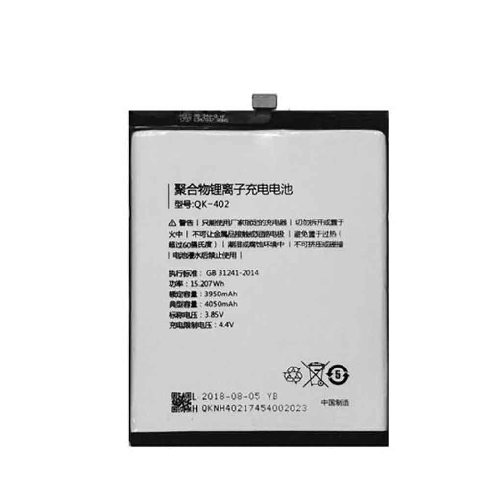 Qiku QK-402 3.85V 4.4V 4050mAh 15.207WH Replacement Battery